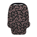 Cute Pink Heart Pattern Print Baby Seat Cover