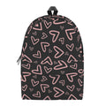Cute Pink Heart Pattern Print School Backpack