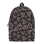 Cute Pink Heart Pattern Print Backpack