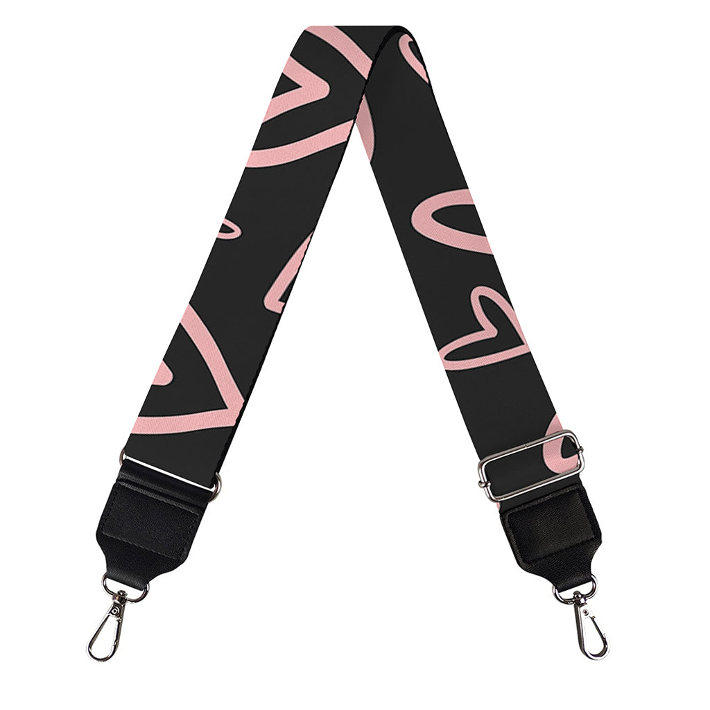 Cute Pink Heart Pattern Print Bag Strap