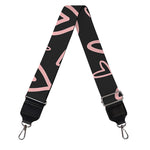 Cute Pink Heart Pattern Print Bag Strap