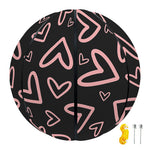 Cute Pink Heart Pattern Print Basketball