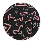 Cute Pink Heart Pattern Print Basketball