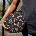 Cute Pink Heart Pattern Print Basketball