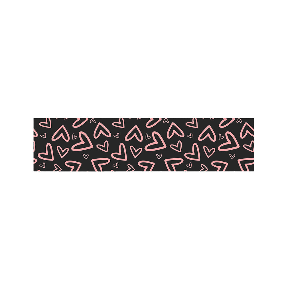 Cute Pink Heart Pattern Print Bed Runner