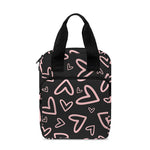 Cute Pink Heart Pattern Print Bible Tote Bag