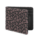 Cute Pink Heart Pattern Print Bifold Wallet