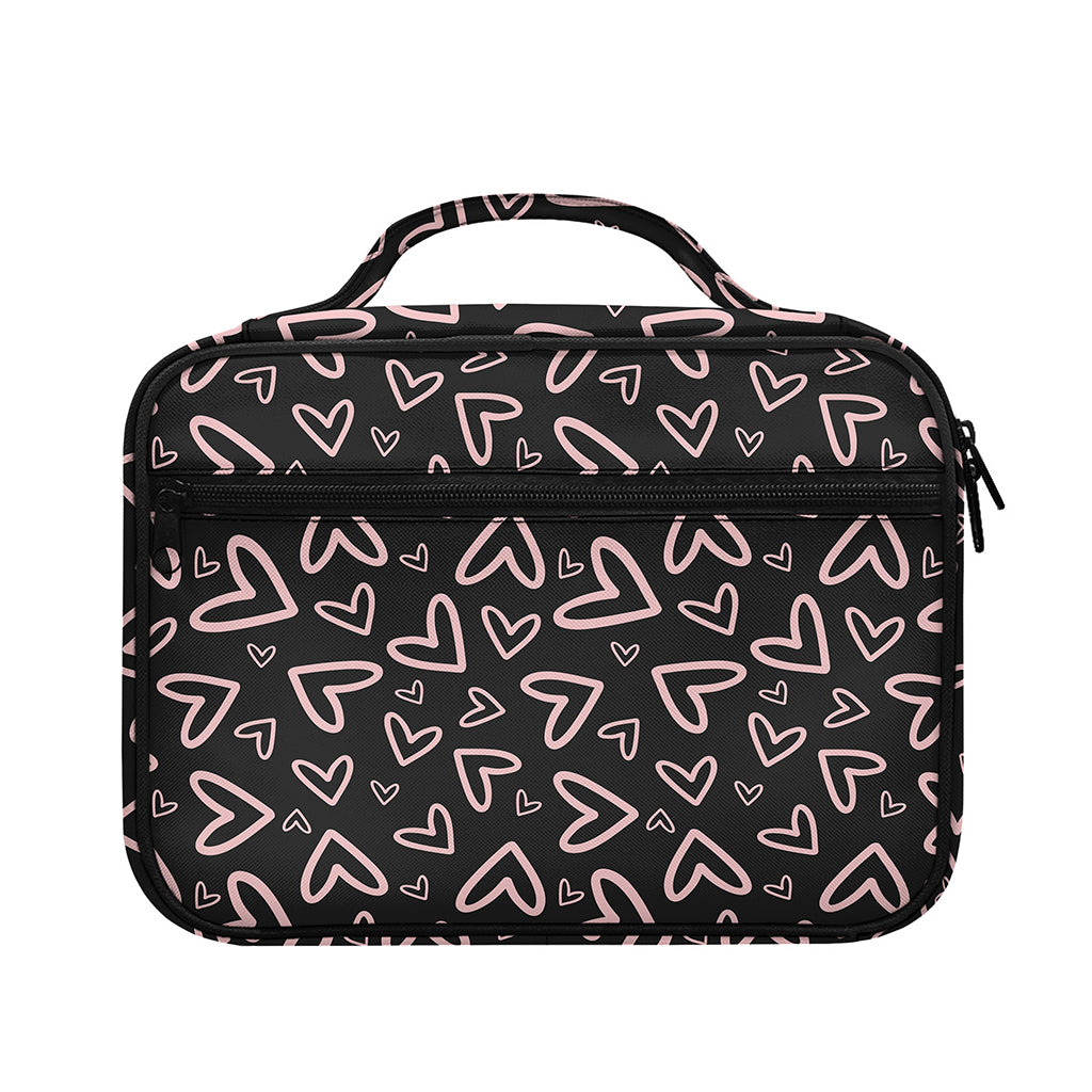 Cute Pink Heart Pattern Print Briefcase Bible Bag