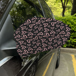 Cute Pink Heart Pattern Print Car Side Mirror Covers