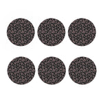Cute Pink Heart Pattern Print Coaster Set