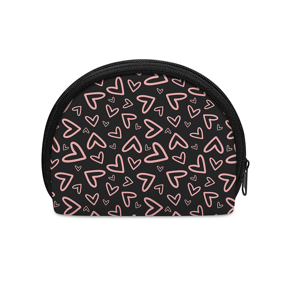 Cute Pink Heart Pattern Print Coin Purse