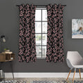 Cute Pink Heart Pattern Print Grommet Curtain Panels