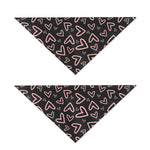 Cute Pink Heart Pattern Print Dog Bandana