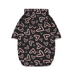 Cute Pink Heart Pattern Print Dog Zip Up Hoodie