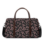 Cute Pink Heart Pattern Print Duffle Bag
