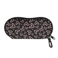 Cute Pink Heart Pattern Print Glasses Case