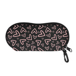 Cute Pink Heart Pattern Print Glasses Case