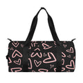 Cute Pink Heart Pattern Print Gym Bag
