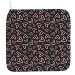 Cute Pink Heart Pattern Print Hand Towel