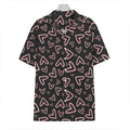 Cute Pink Heart Pattern Print Hawaiian Shirt
