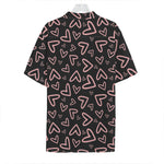 Cute Pink Heart Pattern Print Hawaiian Shirt