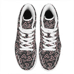 Cute Pink Heart Pattern Print High Top Leather Sneakers