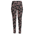 Cute Pink Heart Pattern Print High-Waisted Pocket Leggings