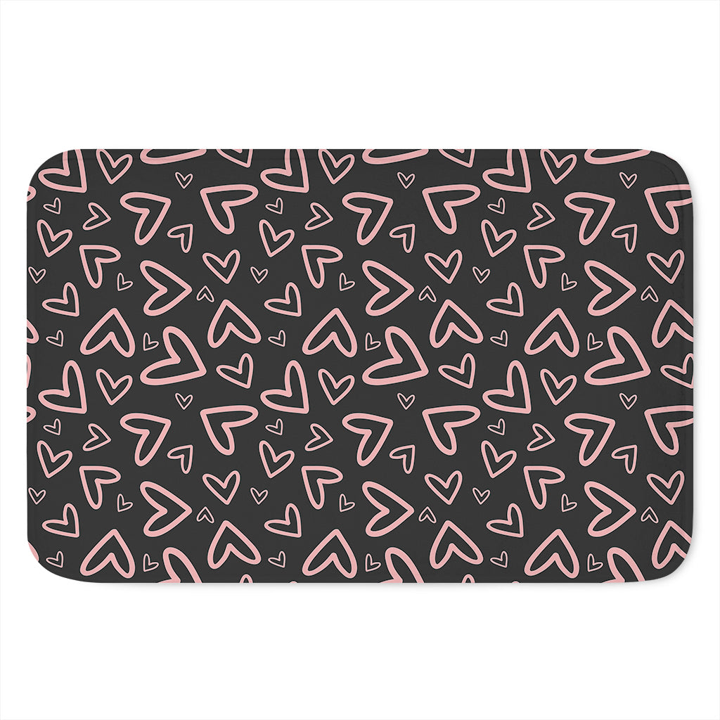 Cute Pink Heart Pattern Print Indoor Door Mat