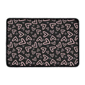 Cute Pink Heart Pattern Print Kitchen Mat