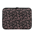 Cute Pink Heart Pattern Print Laptop Sleeve