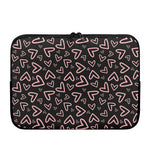 Cute Pink Heart Pattern Print Laptop Sleeve