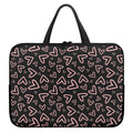 Cute Pink Heart Pattern Print Laptop Sleeve With Handle