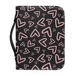 Cute Pink Heart Pattern Print Leather Bible Cover
