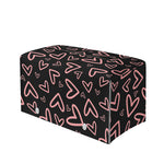 Cute Pink Heart Pattern Print Leather Tissue Box Cover
