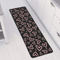 Cute Pink Heart Pattern Print Long Kitchen Mat