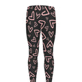 Cute Pink Heart Pattern Print Men's Leggings