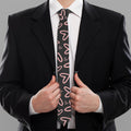 Cute Pink Heart Pattern Print Necktie