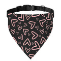 Cute Pink Heart Pattern Print Over The Collar Dog Bandana
