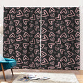 Cute Pink Heart Pattern Print Pencil Pleat Curtains