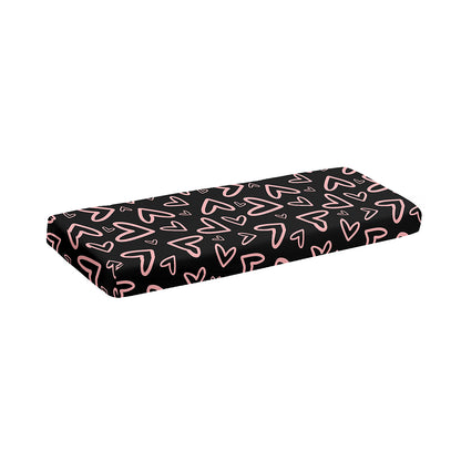 Cute Pink Heart Pattern Print Piano Keyboard Cover