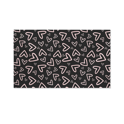 Cute Pink Heart Pattern Print Polyester Flag