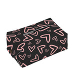 Cute Pink Heart Pattern Print Rectangle Tissue Box Cover