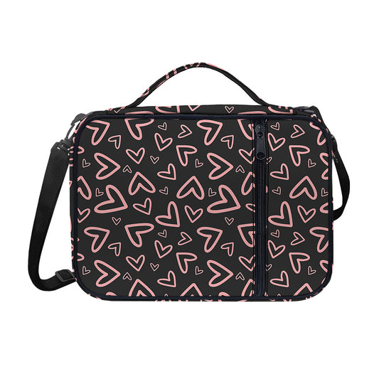 Cute Pink Heart Pattern Print Shoulder Strap Bible Bag