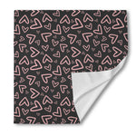 Cute Pink Heart Pattern Print Silk Bandana