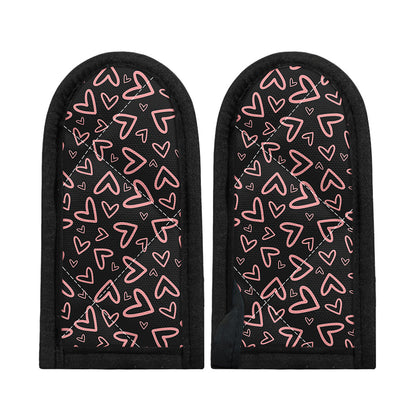 Cute Pink Heart Pattern Print Skillet Handle Cover