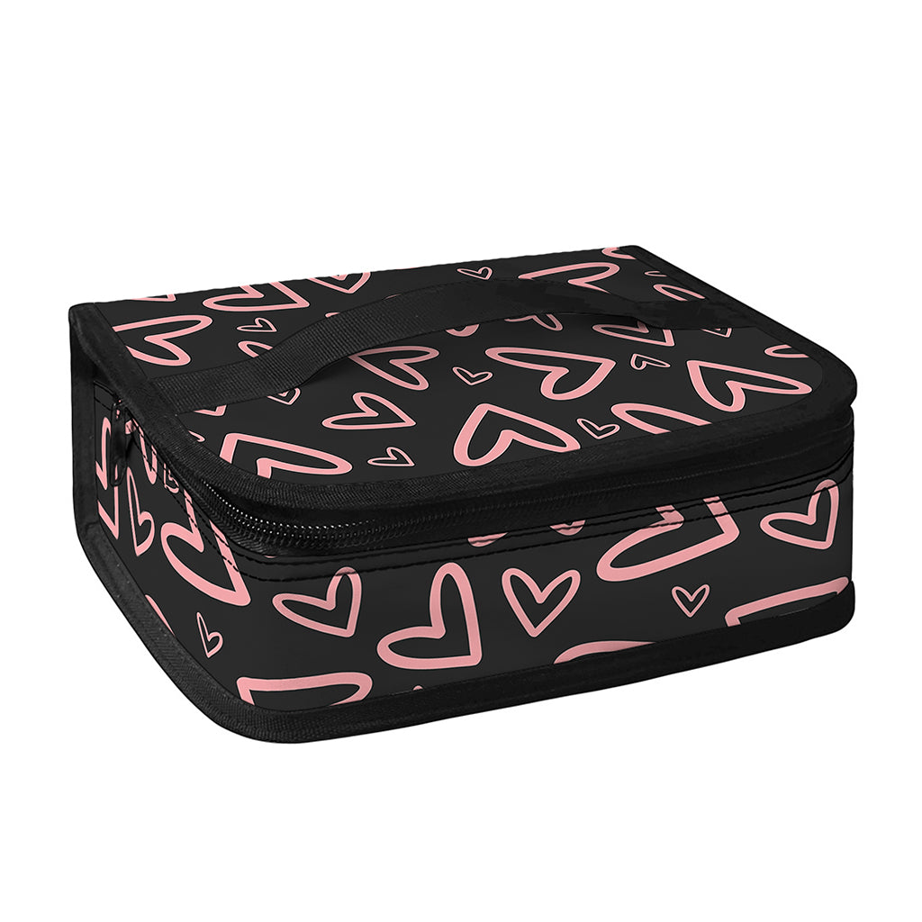 Cute Pink Heart Pattern Print Small Lunch Bag