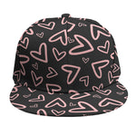 Cute Pink Heart Pattern Print Snapback Cap