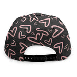 Cute Pink Heart Pattern Print Snapback Cap