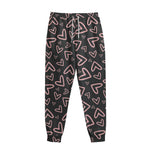 Cute Pink Heart Pattern Print Sweatpants