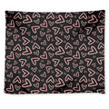 Cute Pink Heart Pattern Print Tapestry